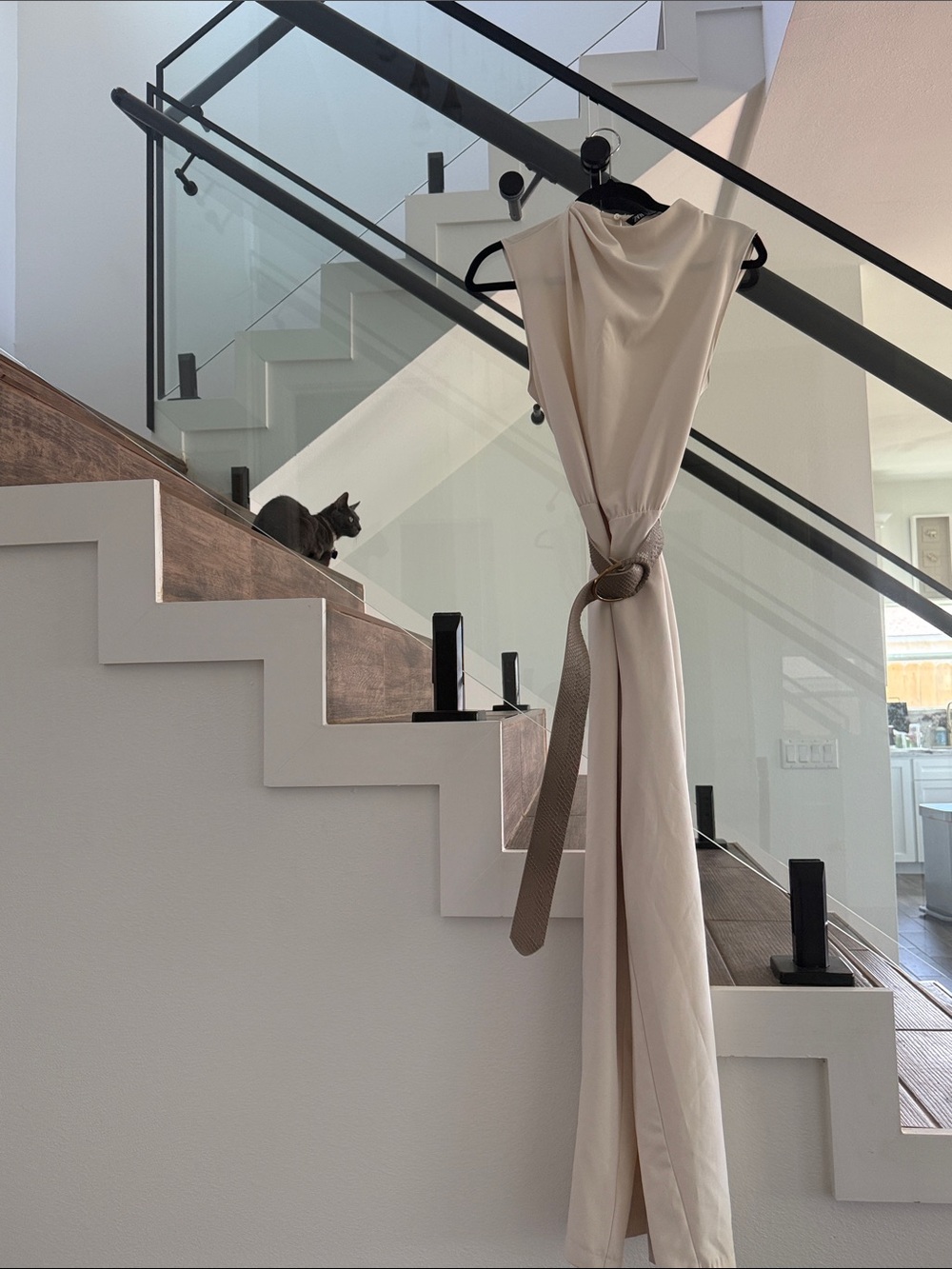 Zara Neutral Beige Elegant Jumpsuit